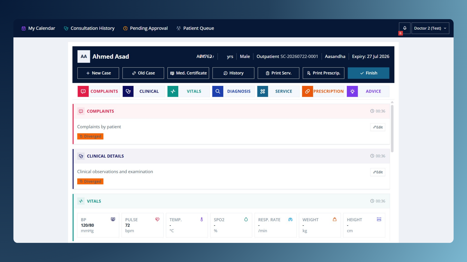 Clinic Management System screenshot